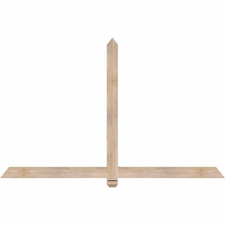 Ekena Millwork Eugene Smooth Timber Gable Bracket, Douglas Fir, 72"W x 45"H x 1 1/2"D x 3 1/2"F, 15/12 Pitch GBW072X45X0204EUG00SDF